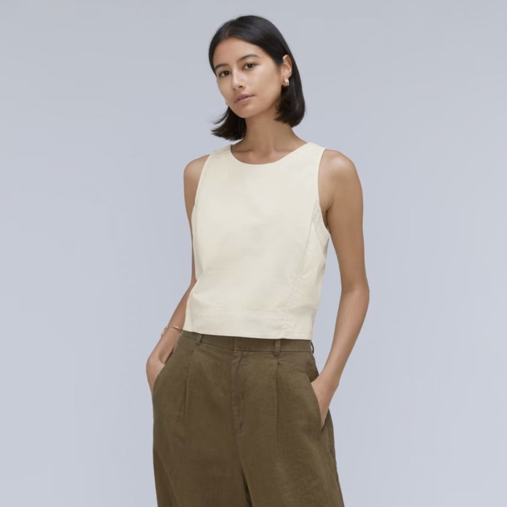 Elegant Cream Sleeveless Top